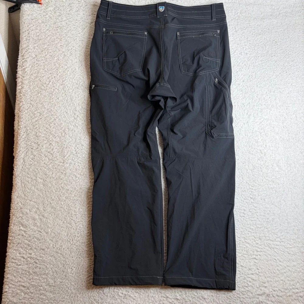 Kuhl Raid Pants Mens 38x30 Black Softshell Technical Hiking Outdoor Stretch DWR